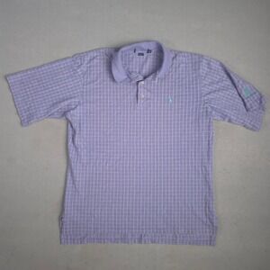 Ralph Lauren Golf Polo Shirt Plaid Short Sleeve Casual XL‎